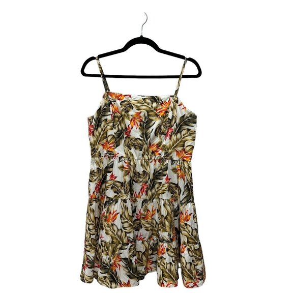 STEVE MADDEN Women White Floral Mini Dress LARGE - Picture 2 of 8